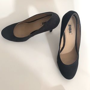 4” Black Suede High Heels